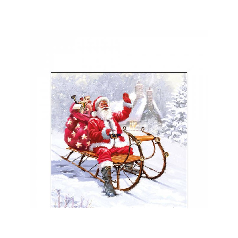 TOVAGLIOLI 25x25 SANTA ON SLEDGE 20pz