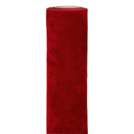 RUNNER DOUBLE VELVET 30cmx3mt RED