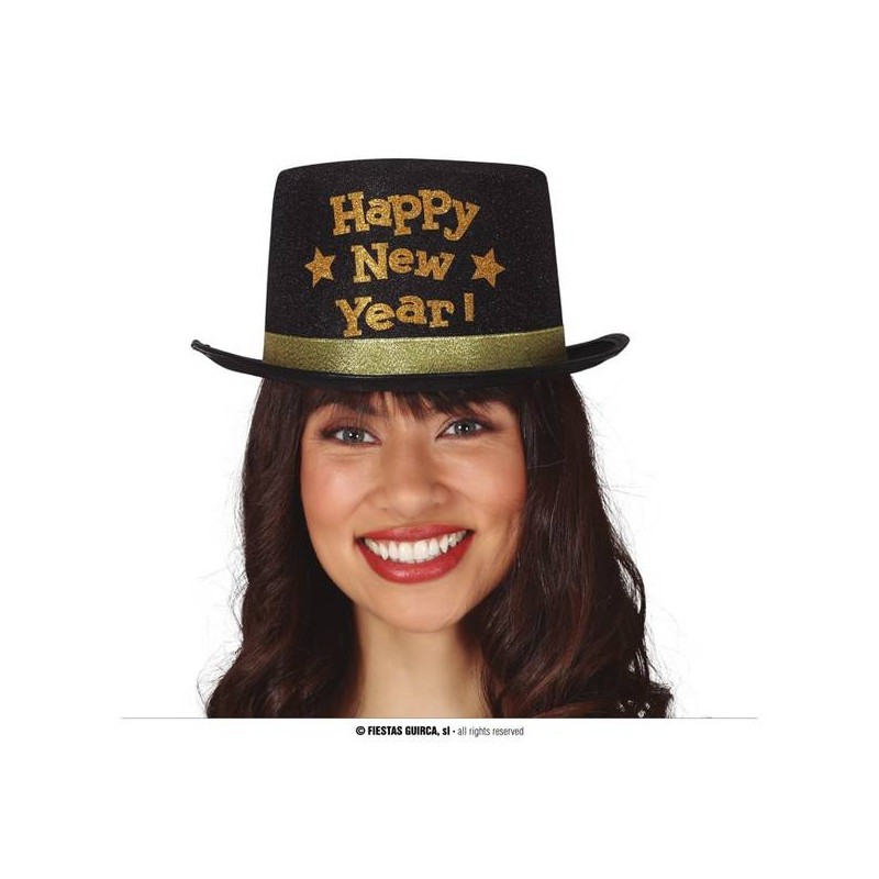 CILINDRO NERO HAPPY NEW YEAR