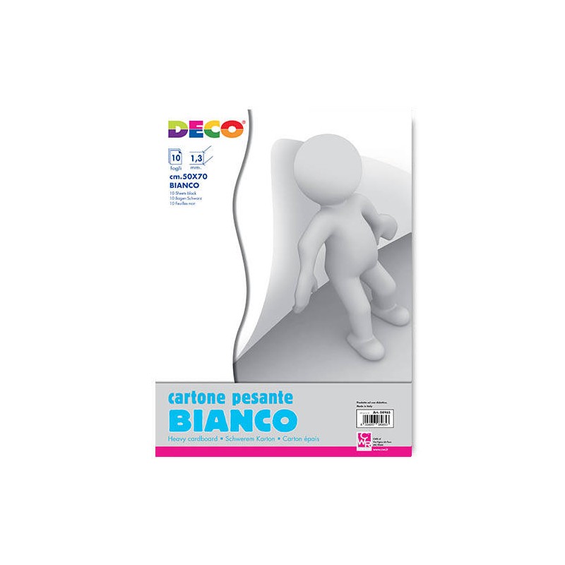 CARTONE PESANTE BIANCO/BIANCO SPESSORE 1,3mm 50x70cm