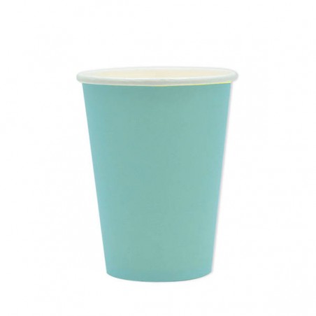 BICCHIERI 200cc ECOLOR BIODEGRADABILI ACQUA MARINA 25pz
