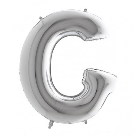 PALLONE MYLAR LETTERA G 40 102cm SILVER