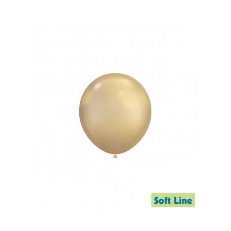 PALLONCINI LATTICE SOFT LINE CHROME 5 13cm ORO CHIARO 124 100pz RC