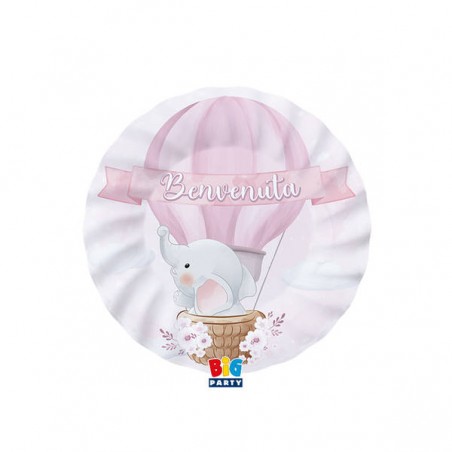 PIATTI DESSERT MONGOLFIERA BENVENUTA 8pz