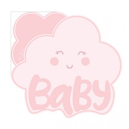 TOVAGLIOLI 33x33 SAGOMATI CLOUD PINK 16pz