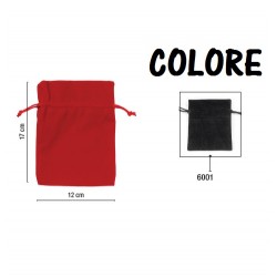 VELVET BAGS SACCHETTI VELLUTO 12x17cm 6001-NERO 5pz