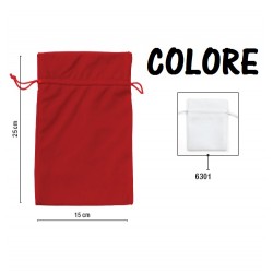 VELVET BAGS SACCHETTI VELLUTO 15x25 6301-BIANCO 5pz