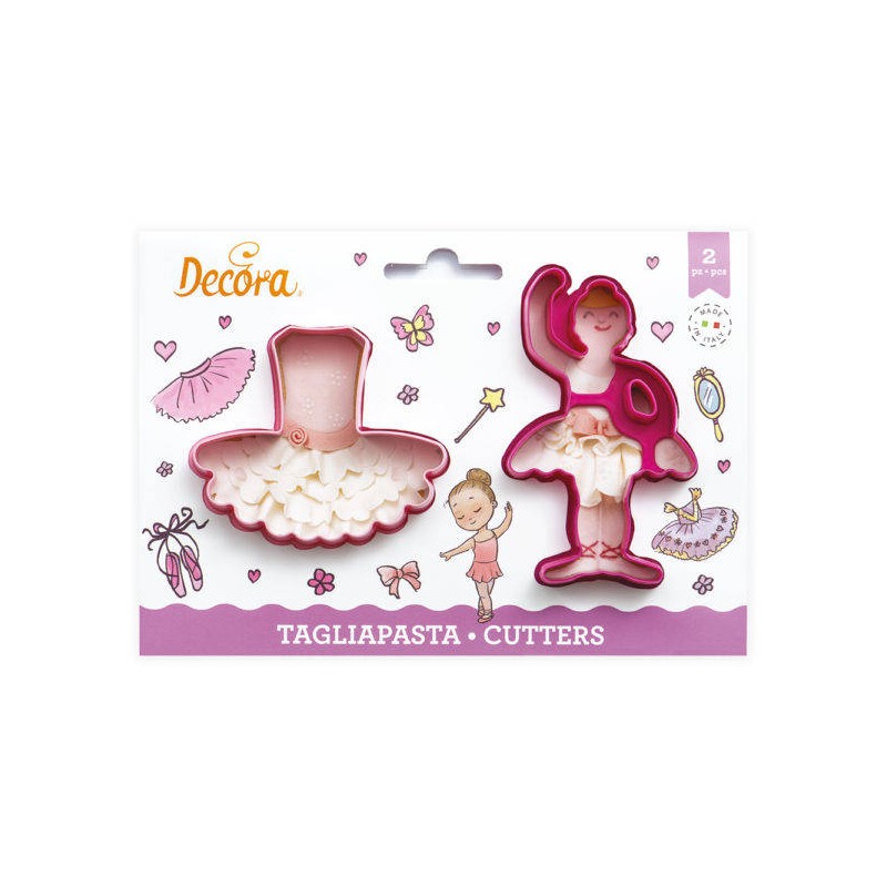 TAGLIAPASTA PLASTICA SET 2pz BALLERINA E TUTU