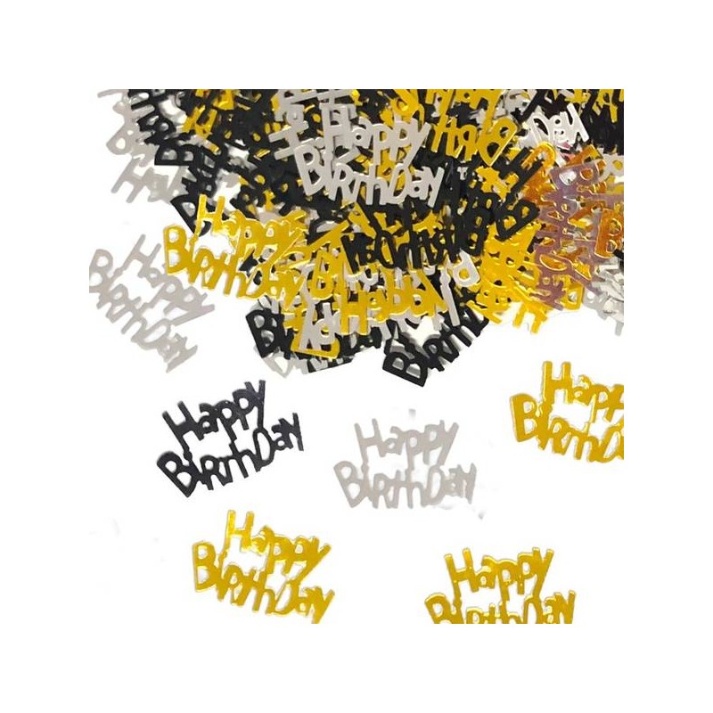 CORIANDOLI PLASTICA HAPPY BIRTHDAY 15gr