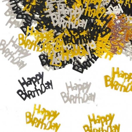 CORIANDOLI PLASTICA HAPPY BIRTHDAY 15gr