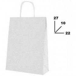 BORSA CARTA BIANCA MIS.22+10x27cm
