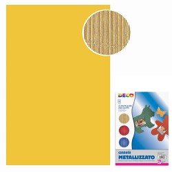 CARTONCINO CANNETE' METAL 50x70cm ORO