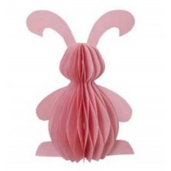 CONIGLIO CARTA ROSA h20cm