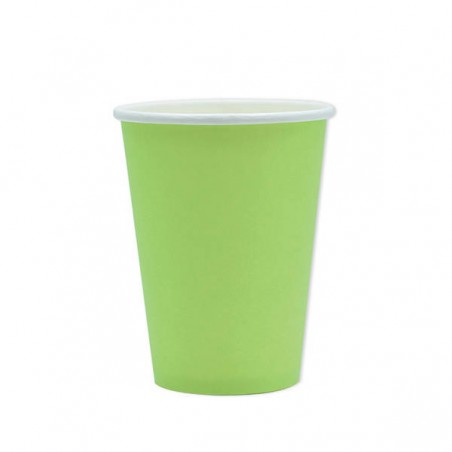 BICCHIERI 200cc ECOLOR BIODEGRADABILI VERDE MELA 25pz