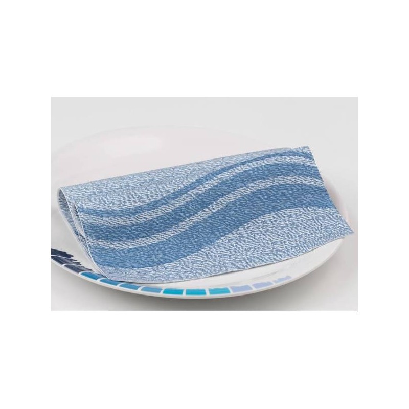 TOVAGLIOLI AIRLAID 40x40cm FLOW BLU 50pz FATO