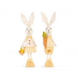 CONIGLIO STOFFA GIALLO H45cm ASSORTITO 1pz