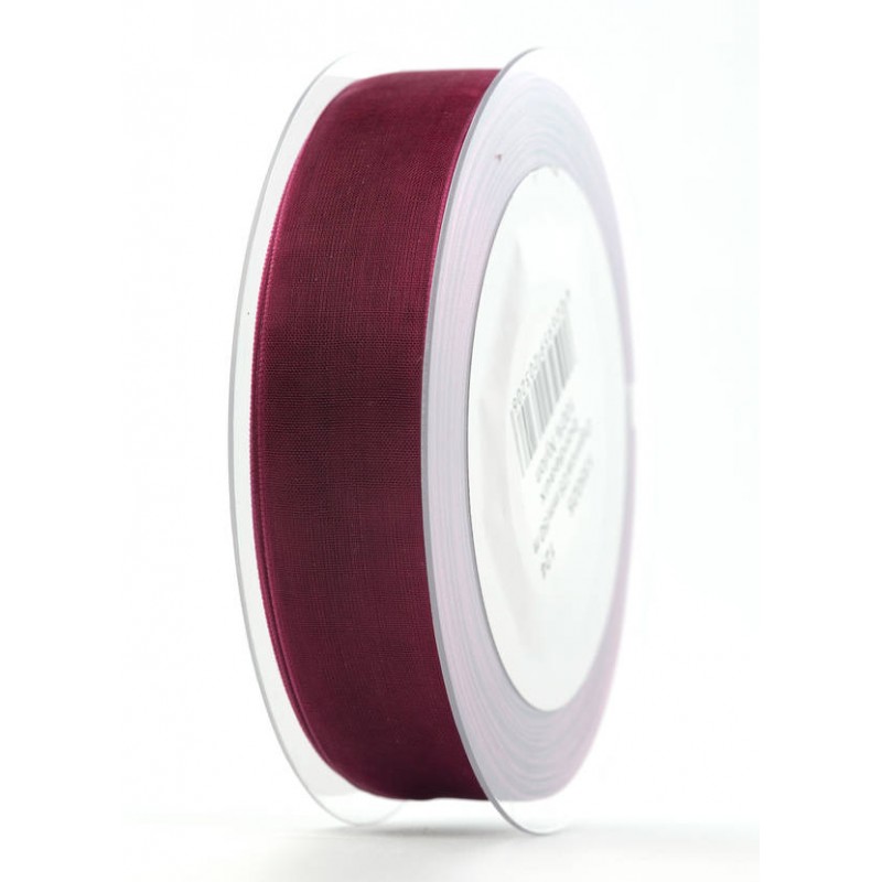 NASTRO ORGANZA mm25x50mt BORDEAUX