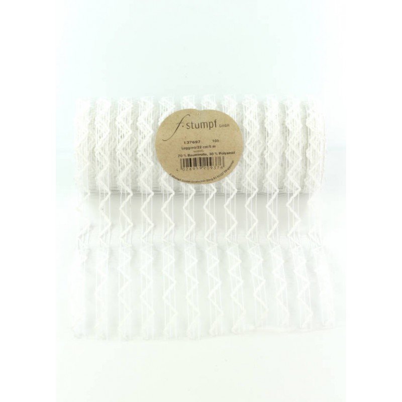 NASTRO RUNNER ZIG ZAG cm22x5mt BIANCO