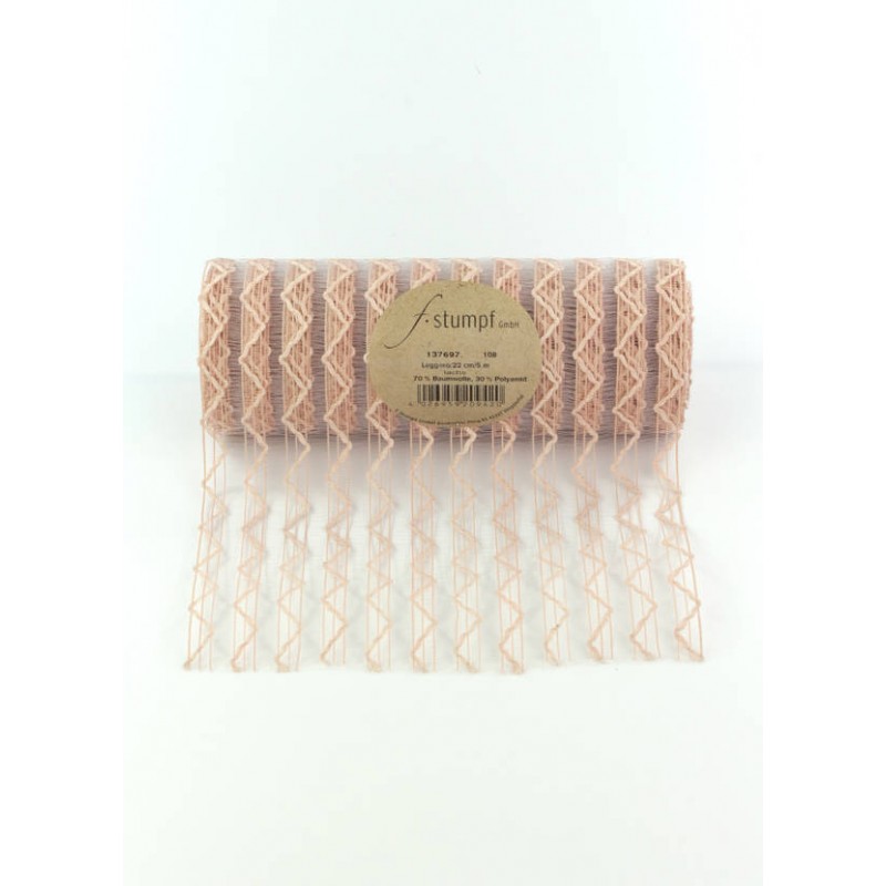 NASTRO RUNNER ZIG ZAG cm22x5mt ROSA