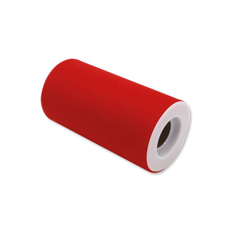TULLE ROTOLO cm12,5x25mt ROSSO BIG