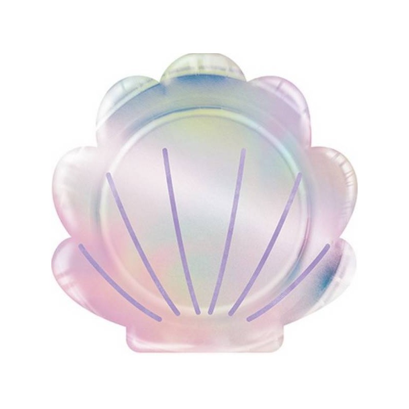 PIATTI PIANI CONCHIGLIA IRID MERMAID SHINE 8pz