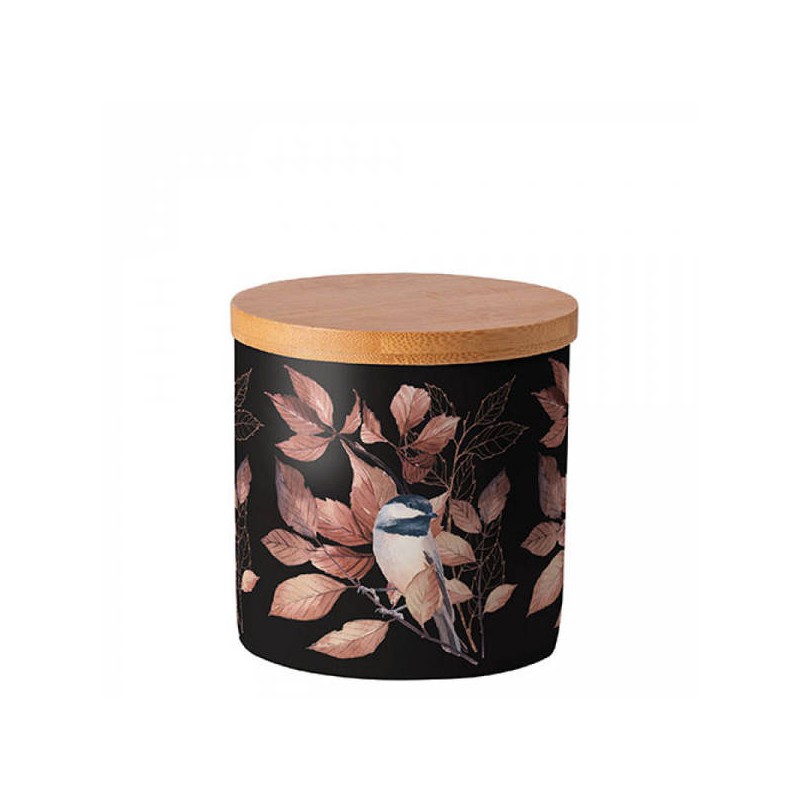 BARATTOLO TAPPO LEGNO DECO LOVELY CHICKADEE BLACK