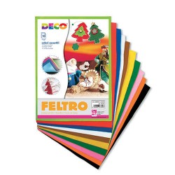 FELTRO ADESIVO 20x28 10fg COLORI ASSORTITI