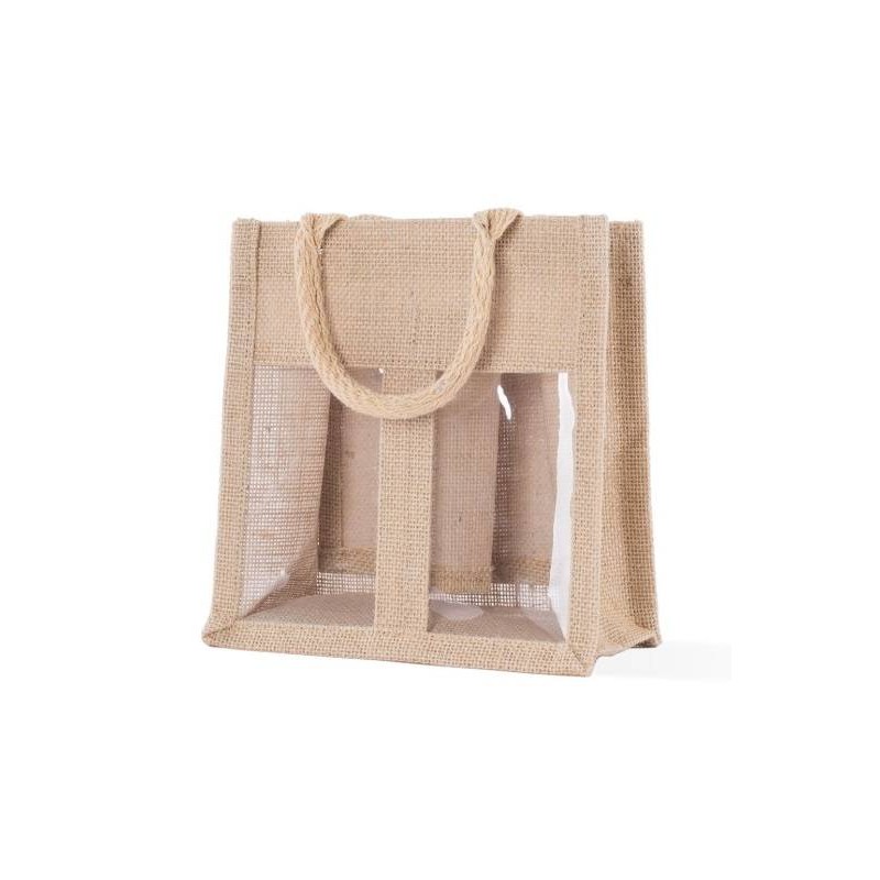 BORSA JUTA PORTA 2 VASETTI C/FIN 20+10x15cm