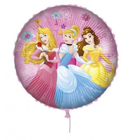 PALLONE MYLAR PRINCIPESSE TONDO 18 43cm C/FILO E PESETTO