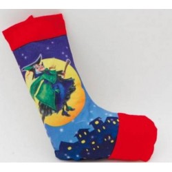 CALZA PANNO 42cm STAMPATA BEFANA