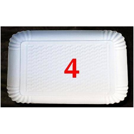 VASSOIO CARTONE BIANCO N°4 26x18 4 PEZZI