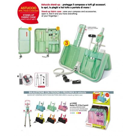 BALAUSTRONE CON FRIZIONE E PROLUNGA IN ASTUCCIO ASSORTITO PASTEL / FLUO ARDA