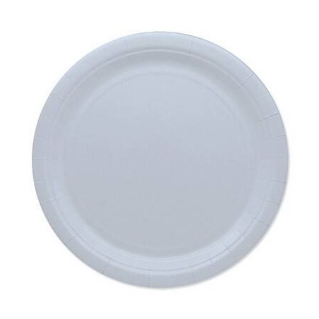 PIATTI PIANI ECOLOR BIODEGRADABILI 24cm BIANCO 25pz