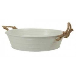 VASSOIO METALLO WHITE MATT Ø35x10cm