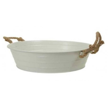 VASSOIO METALLO WHITE MATT Ø35x10cm