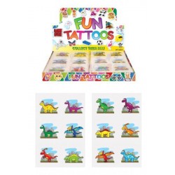 TATUAGGI DINOSAURI 6pz