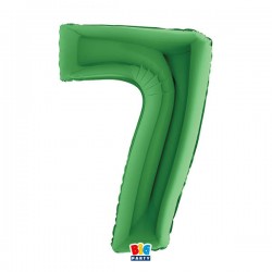 PALLONE NUMERO 7 MYLAR 102cm 40 VERDE