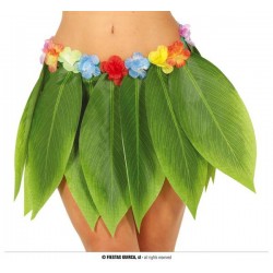 GONNA HAWAIANA CON FOGLIE DI BANANO 38cm