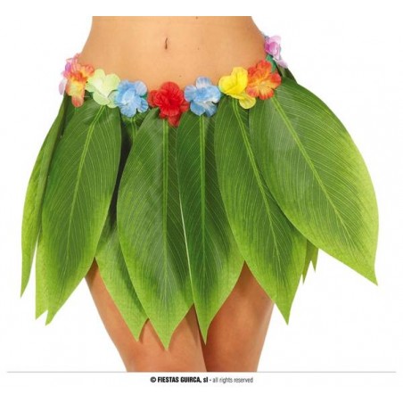 GONNA HAWAIANA CON FOGLIE DI BANANO 38cm