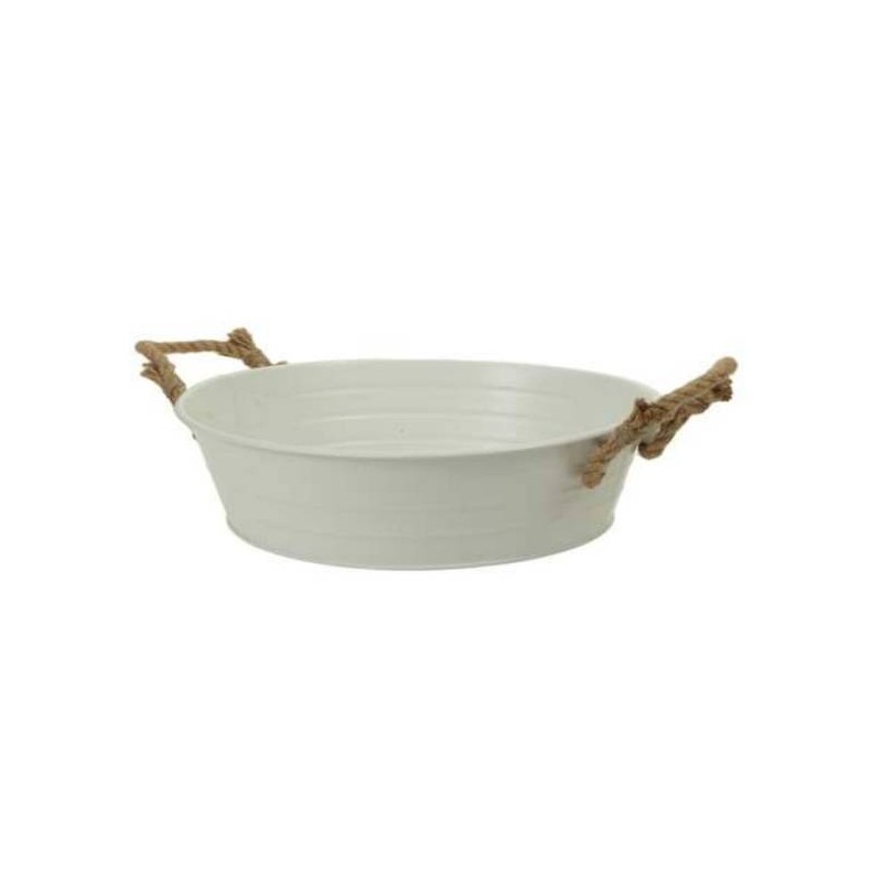 VASSOIO METALLO WHITE MATT Ø30x9cm