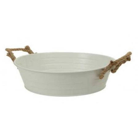 VASSOIO METALLO WHITE MATT Ø30x9cm