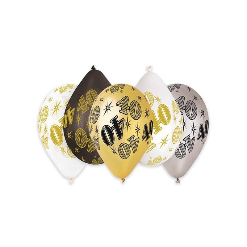 PALLONCINI LATTICE LARGE ALL AROUND 12 40 ANNI PRESTIGE METAL ASS.TI 10pz