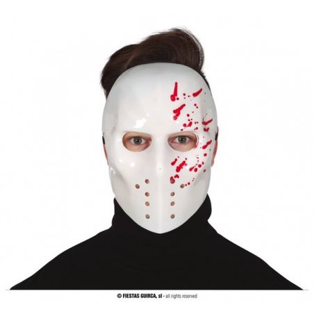 MASCHERA BIANCA HOCKEY CON SANGUE