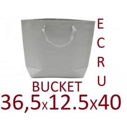 BORSA CARTA BUCKET 36,5x12,5x40cm ECRU
