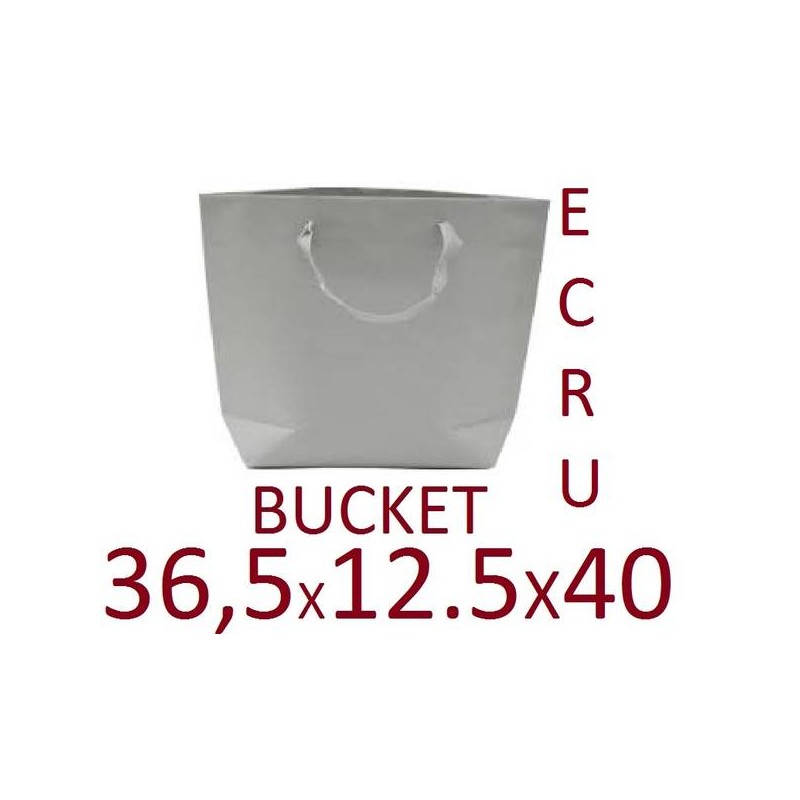 BORSA CARTA BUCKET 36,5x12,5x40cm ECRU