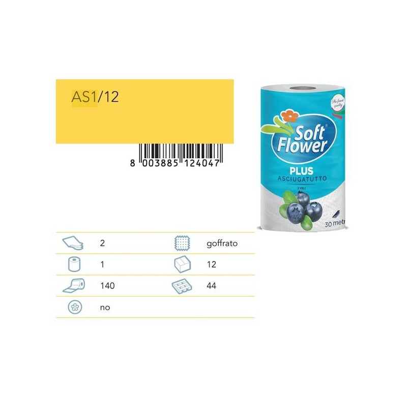 ASCIUGATUTTO MONOROTOLO 140strappi SOFT FLOWER