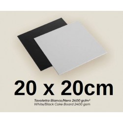 TAVOLETTE CARTONE 2400gr/mq BIANCO/NERO 20x20cm LISCE 10kg