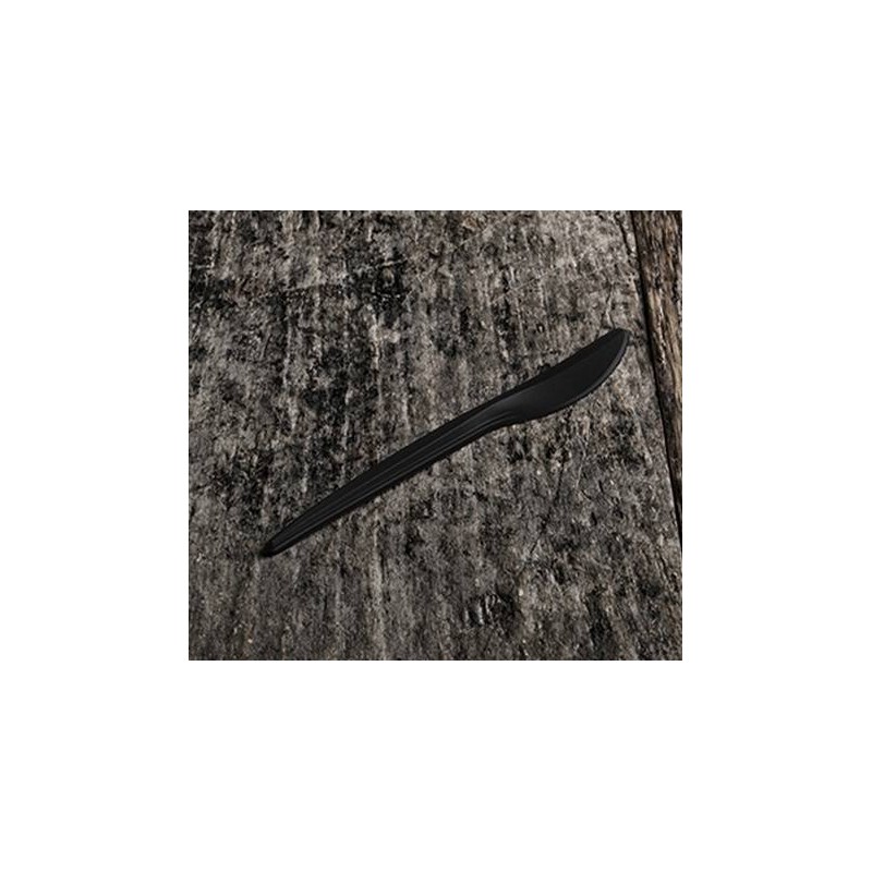 COLTELLI MATER-BI BIO COMPOSTABILI NERO 100pz USOBIO