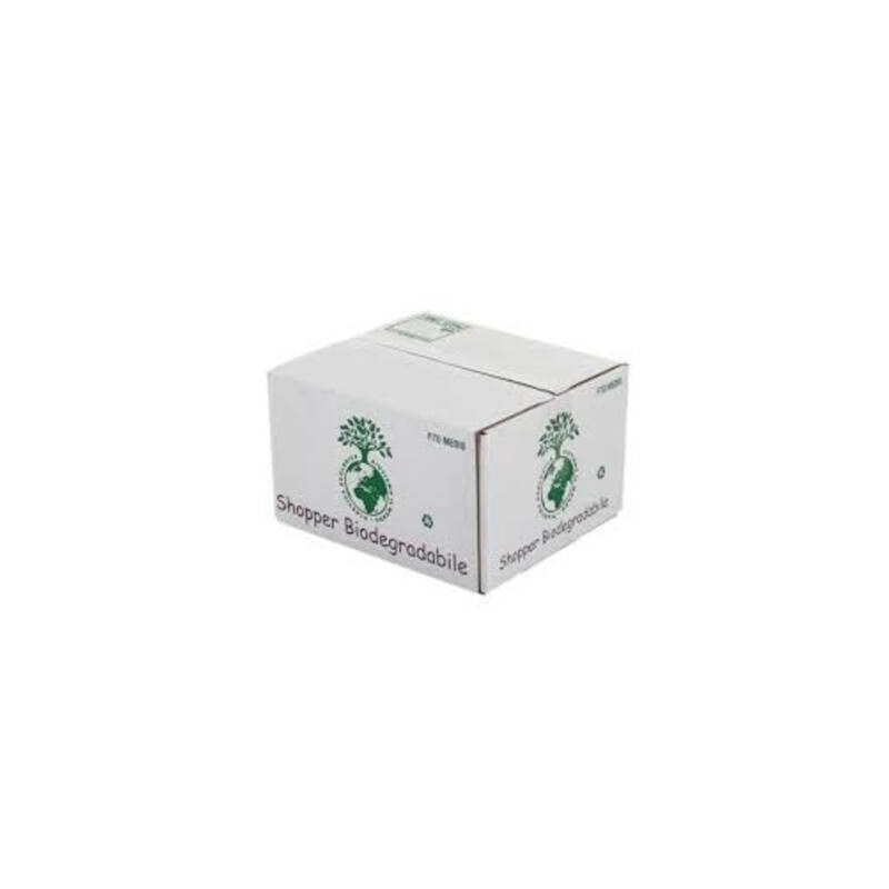 SHOPPER MINI VERDE BIO COMPOST EN13432 23+7+7x45cm 3kg