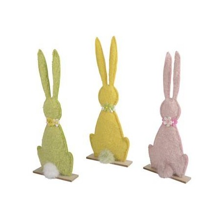 CONIGLIETTO IN FELTRO H.61cm 3COLORI ASS.TI
